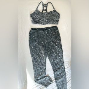 All in Motion workout set in olive green. M/L